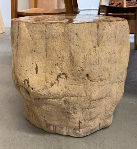 Large Petrified Wood Stump Side Table 18 inches tall