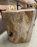 Large Petrified Wood Stump Side Table 19.5 inches Tall